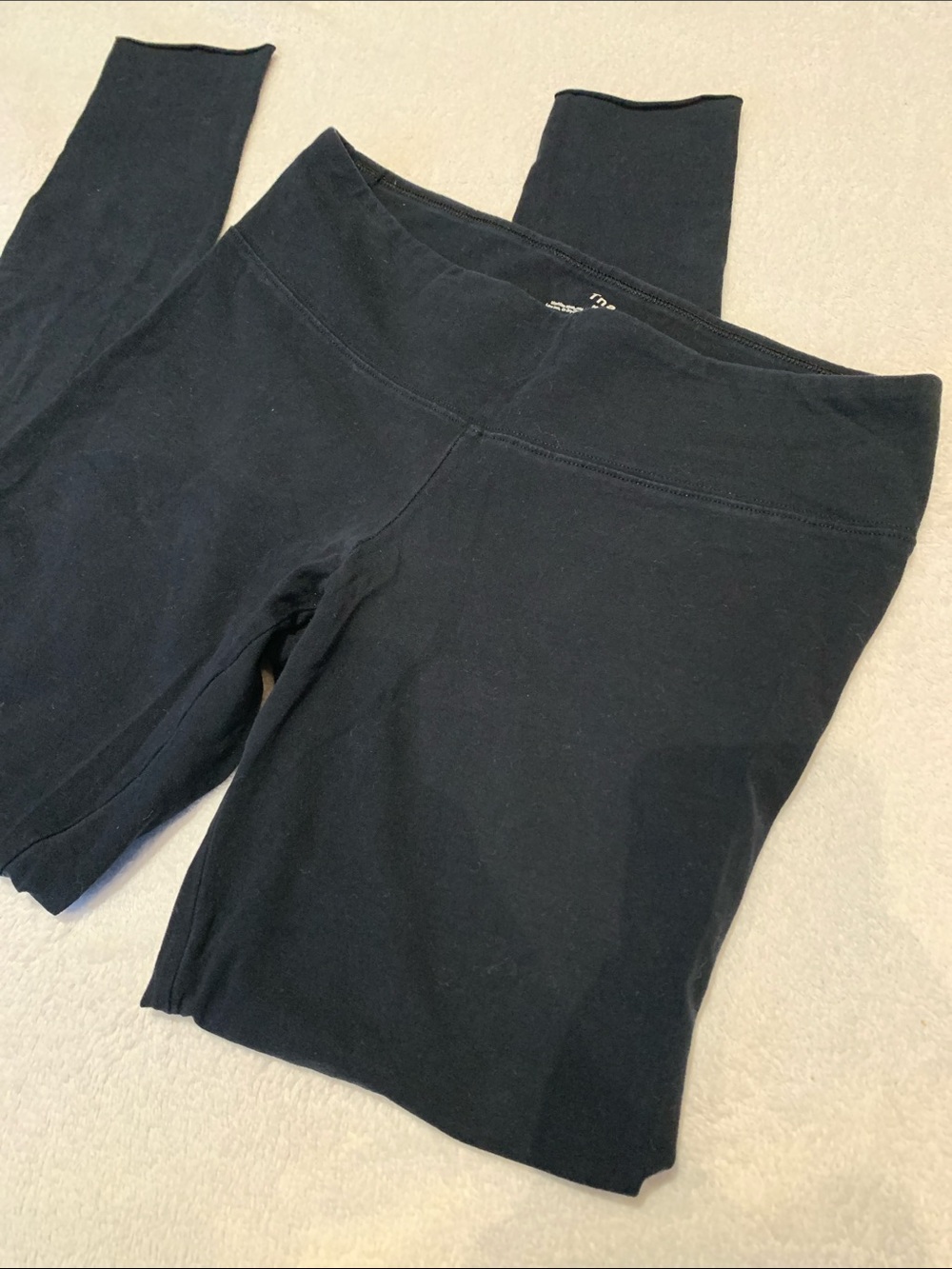 TNA Black High-Stretch Cotton Blend Leggings